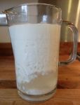 By day three the curds and whey should be noticeably separating...